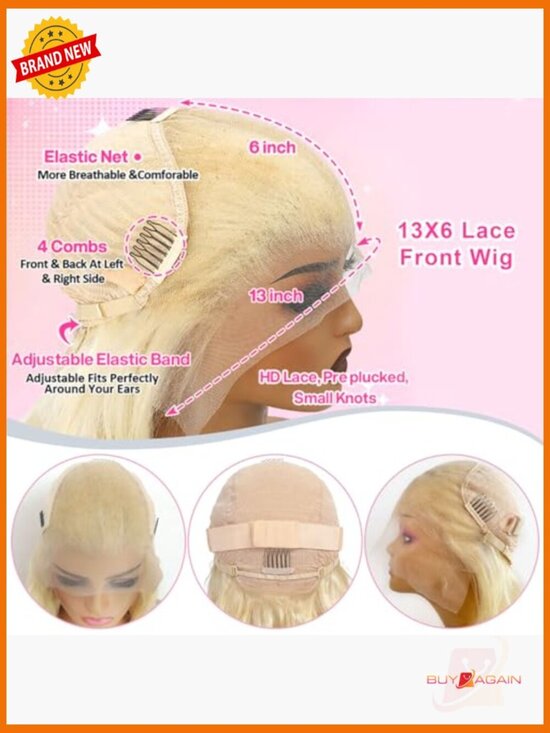 28 Inch 613 Body Wave Lace Front Wig Human Hair 200 Density Pre Plucked